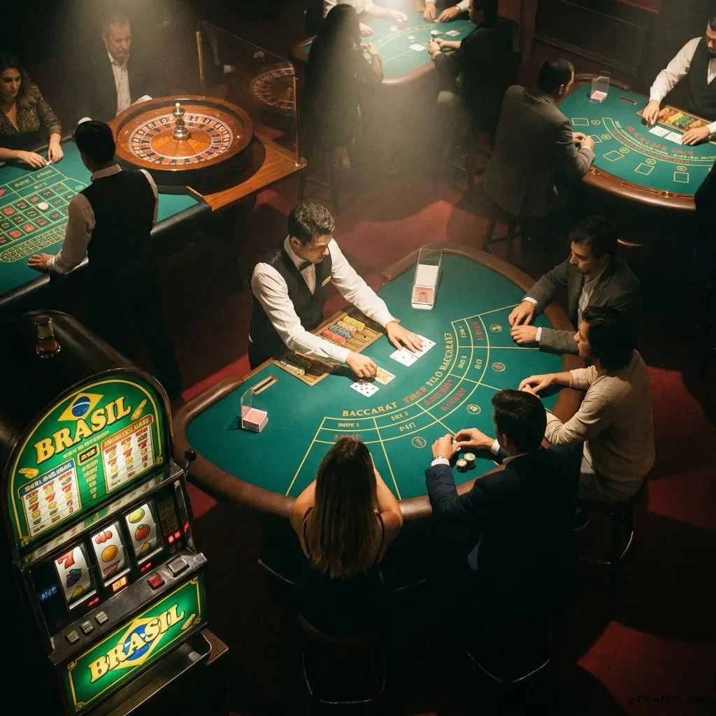 Imagem promocional do cassino online da G45 mostrando jogos ao vivo